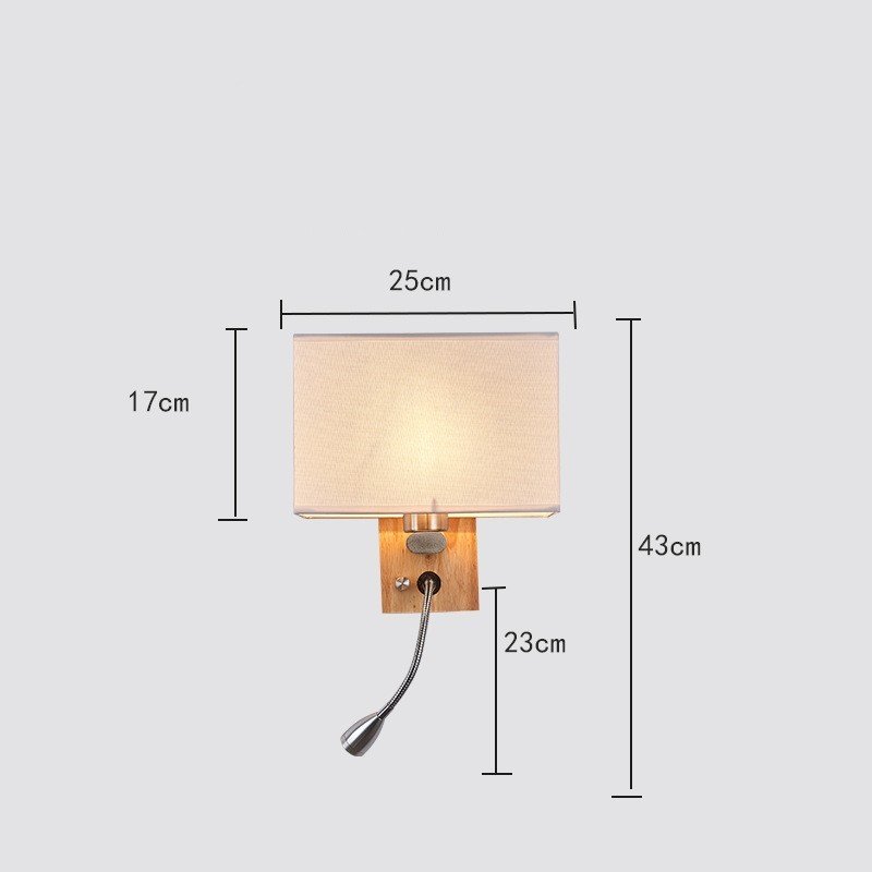 Interior Wall Lights Led Hotel Rooms Headboard Wood Art Bedroom - Image 3