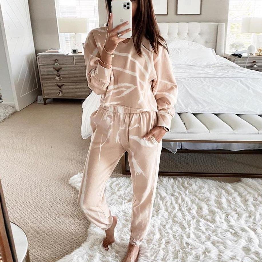 Two-Piece Home Long-Sleeved Trousers Home Suit - Image 5