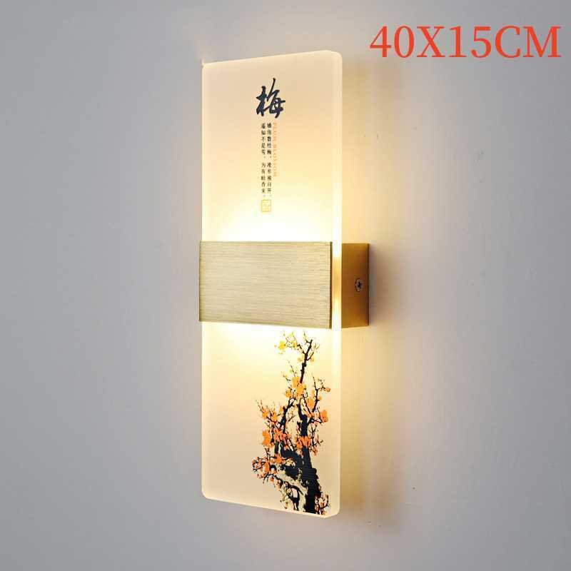 Plum, Orchid, Bamboo, Chrysanthemum LED Bedside Lamp - Image 5