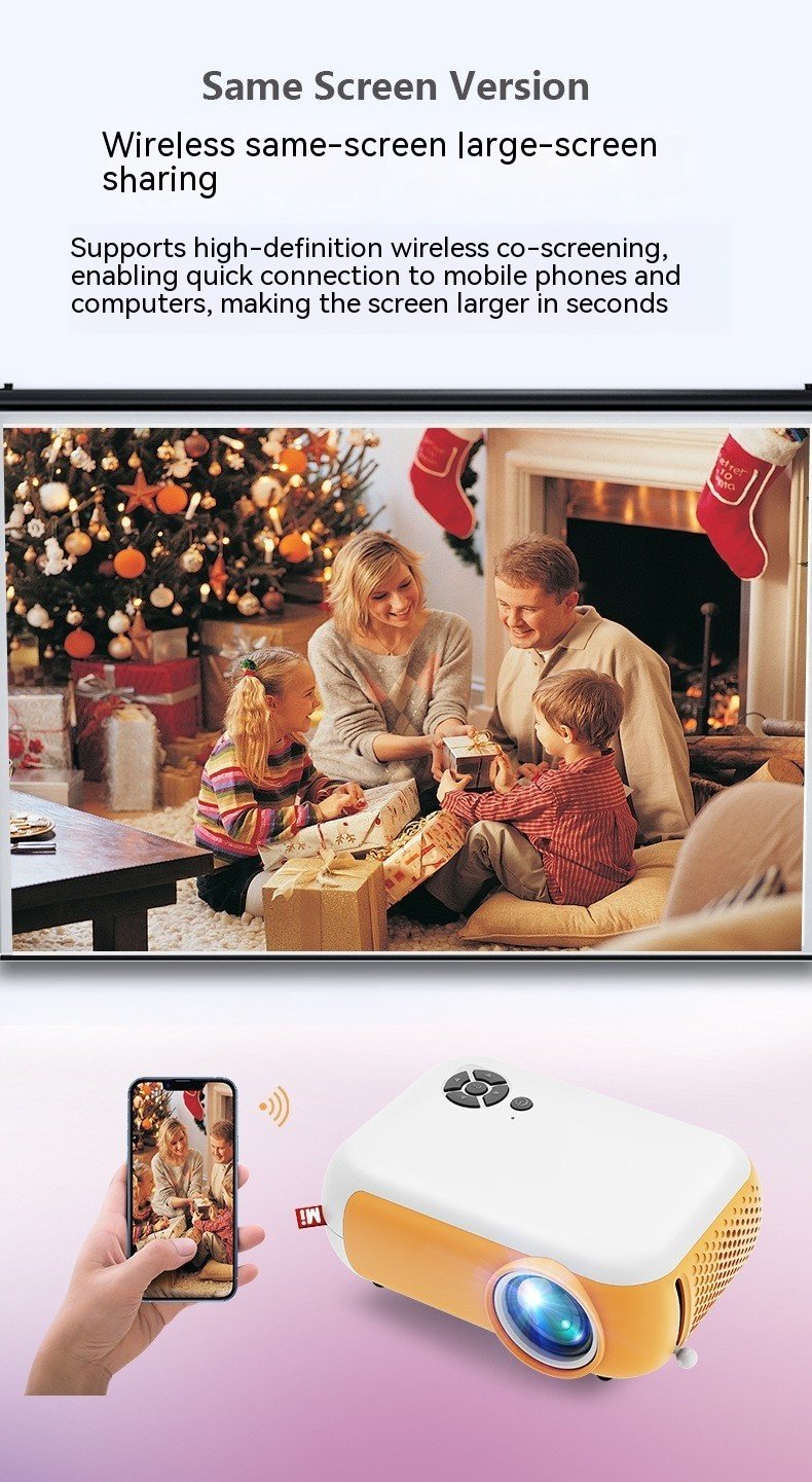 Mini A10 Same Screen With Mobile Phone Cross-border Projector Home - Image 3