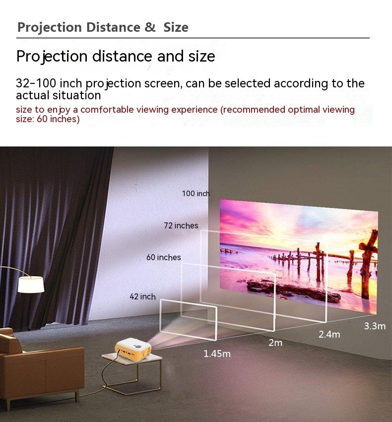Mini A10 Same Screen With Mobile Phone Cross-border Projector Home - Image 7
