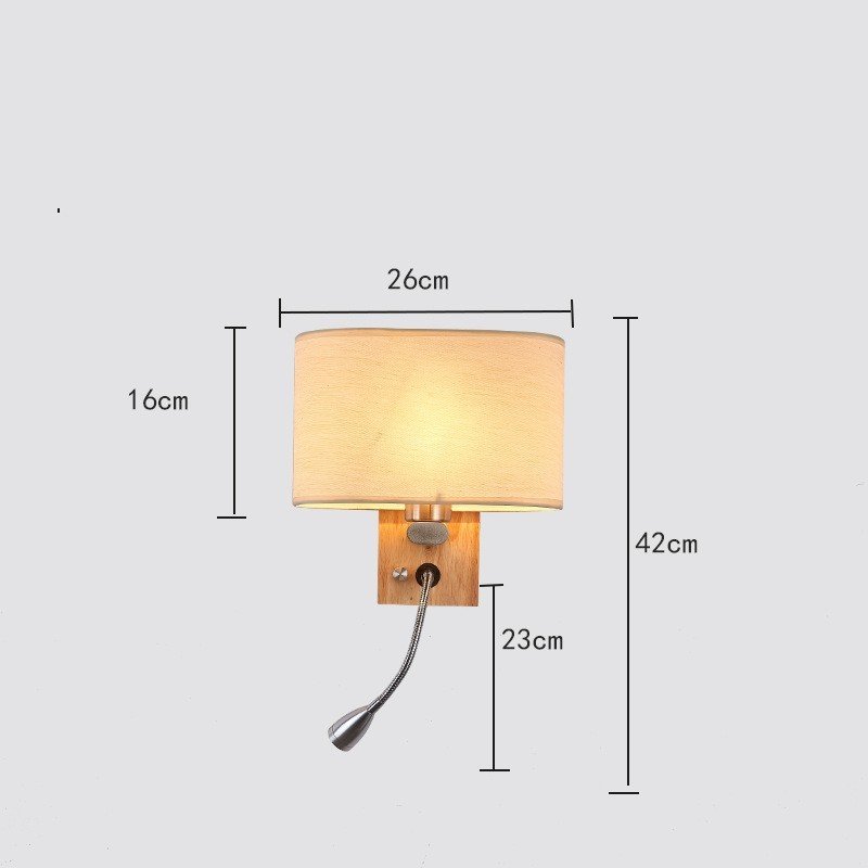 Interior Wall Lights Led Hotel Rooms Headboard Wood Art Bedroom - Image 2