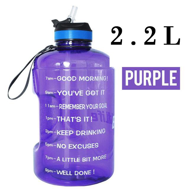 QuiFit 3.78L 2.2L 1.3L 128oz Gallon Water Bottle With Straw - Image 3