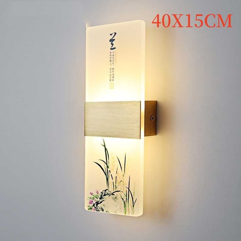 Plum, Orchid, Bamboo, Chrysanthemum LED Bedside Lamp - Image 2