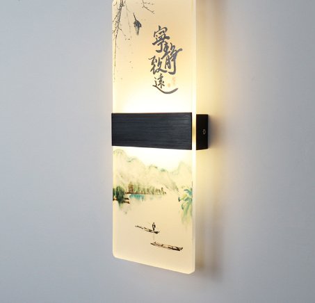 Plum, Orchid, Bamboo, Chrysanthemum LED Bedside Lamp - Image 4