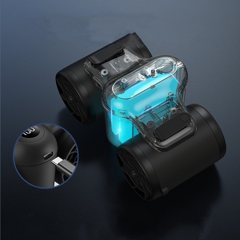 Portable Hanging Waist Fan With Recharge Battery Ultra Quiet Wearable Electric Fan Handheld Air Cond - Image 5