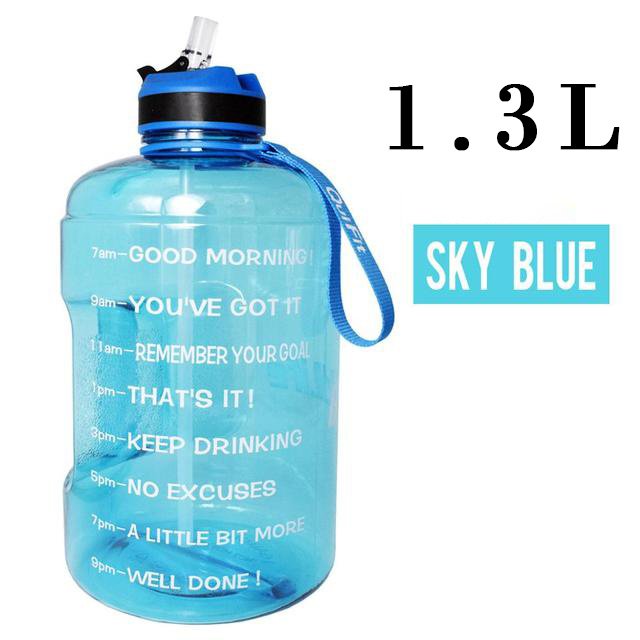 QuiFit 3.78L 2.2L 1.3L 128oz Gallon Water Bottle With Straw - Image 6