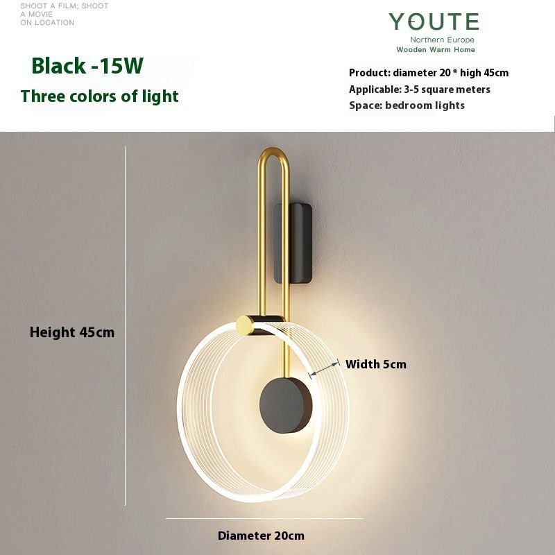 Bedroom Bedside Lamp Living Room Background Wall Lamp - Image 6