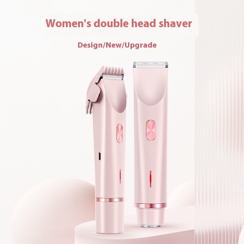 2 In 1 Hair Remover Women's Double Head Shaver Private Pubic Hair Trimmer Electric Razor Wet Dry Electric Body Hair - Image 4
