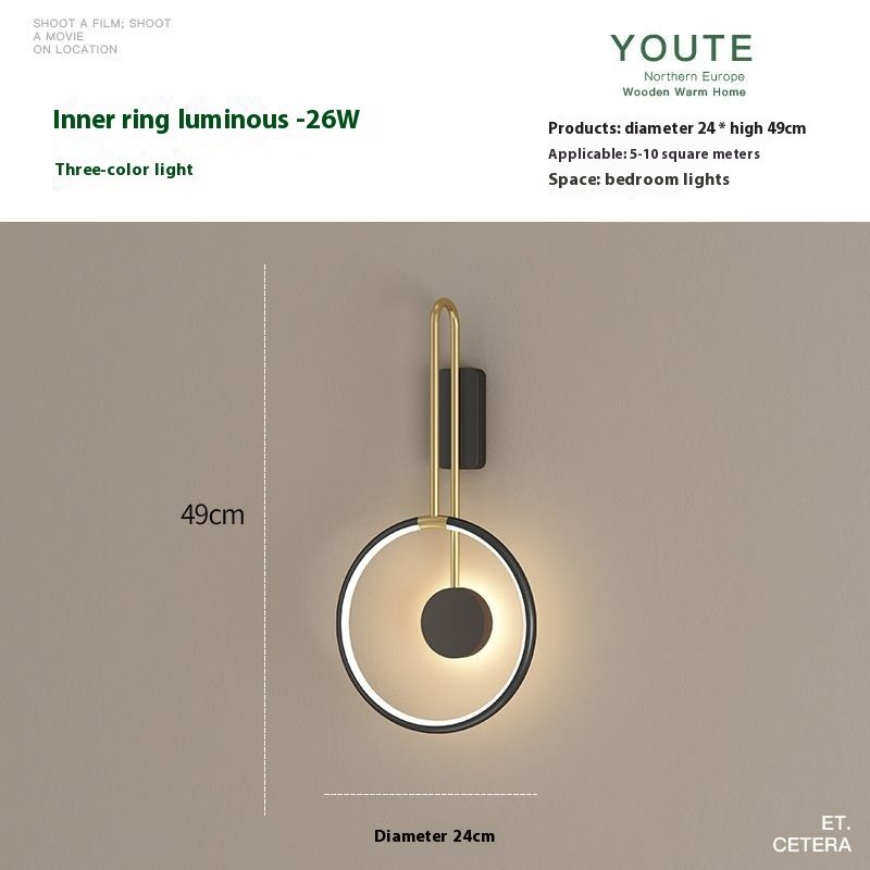 Bedroom Bedside Lamp Living Room Background Wall Lamp - Image 2