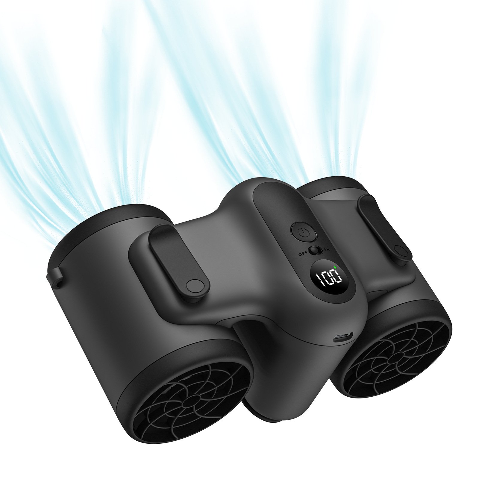 Portable Hanging Waist Fan With Recharge Battery Ultra Quiet Wearable Electric Fan Handheld Air Cond - Image 4