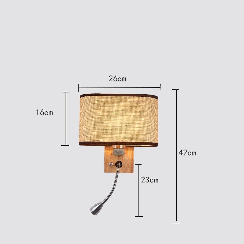 Interior Wall Lights Led Hotel Rooms Headboard Wood Art Bedroom - Image 9