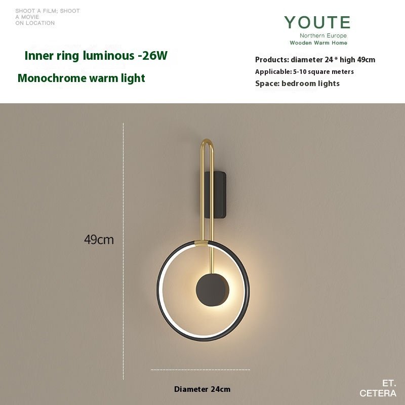 Bedroom Bedside Lamp Living Room Background Wall Lamp - Image 7