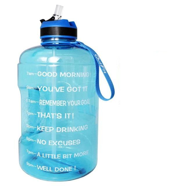 QuiFit 3.78L 2.2L 1.3L 128oz Gallon Water Bottle With Straw - Image 5