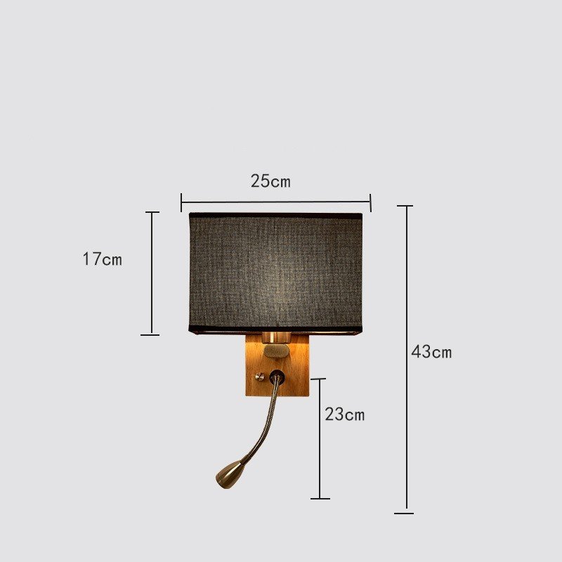 Interior Wall Lights Led Hotel Rooms Headboard Wood Art Bedroom - Image 5