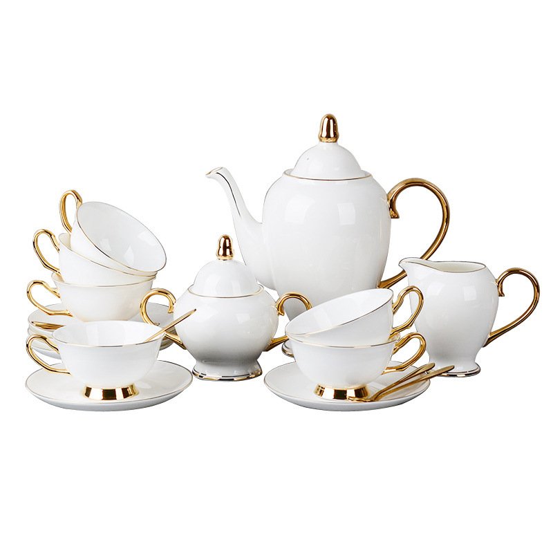 Bone China Gold-painted Coffee Cup And Saucer Afternoon Tea Tea Set - Image 2
