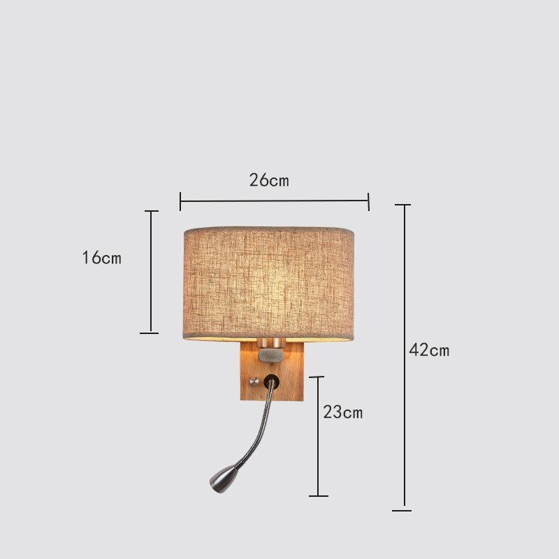 Interior Wall Lights Led Hotel Rooms Headboard Wood Art Bedroom - Image 7