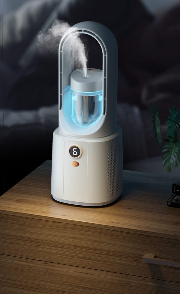 Air Conditioner Bladeless Spray Little Fan Refrigeration Desktop Ultra-quiet Office - Image 2