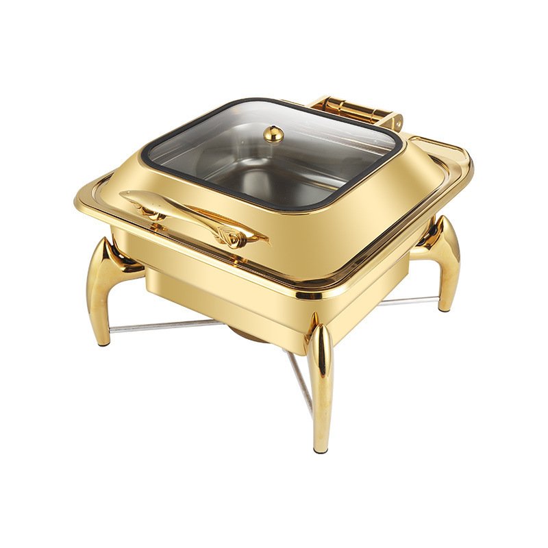 Hotel Restaurant Bufei Golden Stainless Steel Buffet Stove - Image 6