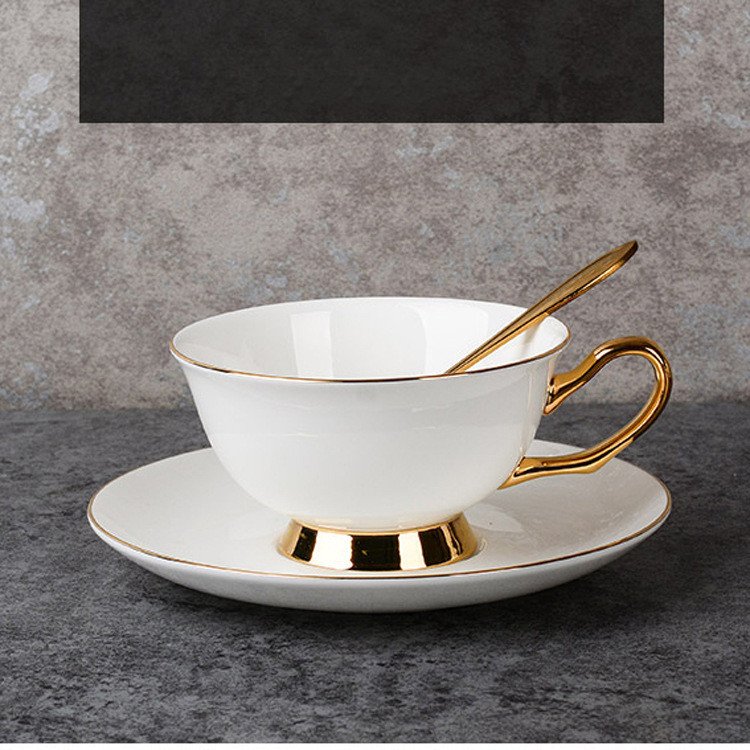 Bone China Gold-painted Coffee Cup And Saucer Afternoon Tea Tea Set - Image 3