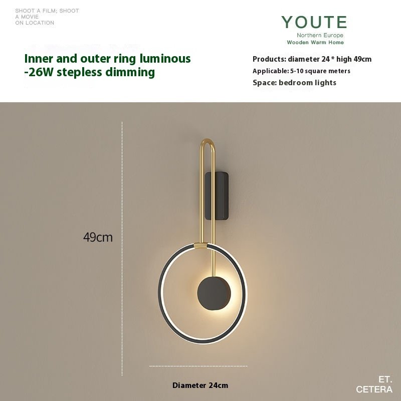 Bedroom Bedside Lamp Living Room Background Wall Lamp - Image 10