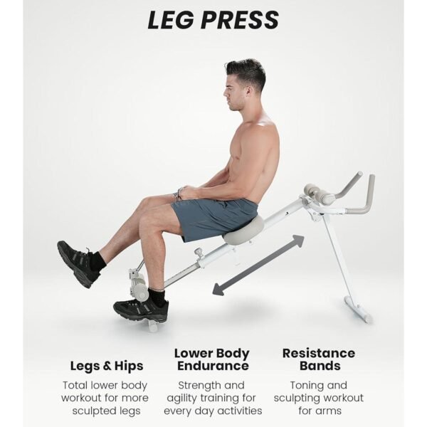 Pro Max Home Gym 4-in-1 Fitness Equipment Rowing Machine, Leg Press, Abdominal Glide, Roman Chair, Fitness Equipment For Abdominal And Core Strength Training - Image 4