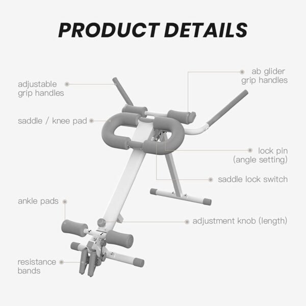 Pro Max Home Gym 4-in-1 Fitness Equipment Rowing Machine, Leg Press, Abdominal Glide, Roman Chair, Fitness Equipment For Abdominal And Core Strength Training - Image 8