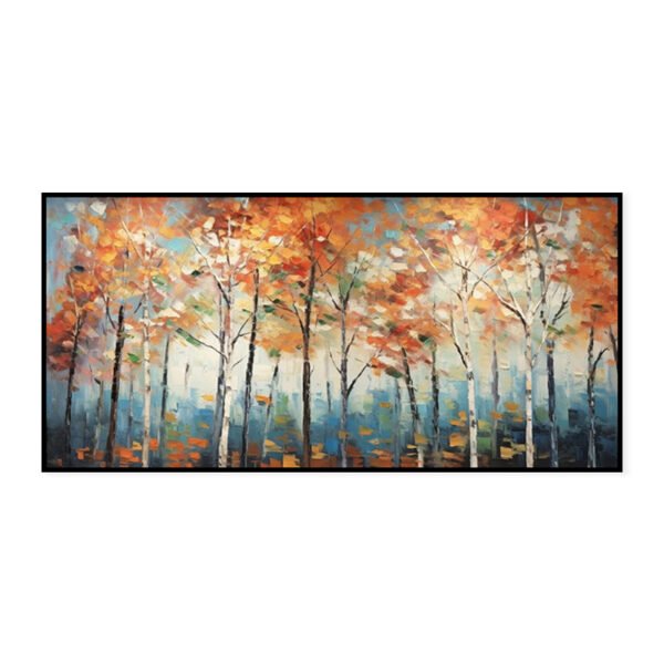Handmade Oil Painting Canvas Wall Art Decoration Modern Autumn Maple Forest Landscape Home Living Room Decor Rolled Frameless Unstretched Painting - Image 4