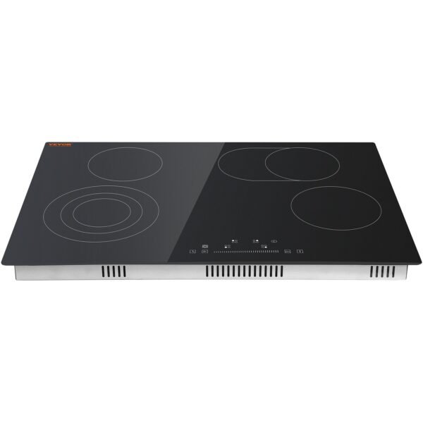 Built In Electric Stove Top, 30.3 X 20.5 Inch 4 Burners, 240V Glass Radiant Cooktop With Sensor Touch Control, Timer & Child Lock Included, 9 Power Levels For Simmer Steam Slow Cook Fry - Image 7