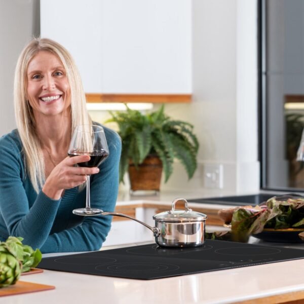 Built In Electric Stove Top, 30.3 X 20.5 Inch 4 Burners, 240V Glass Radiant Cooktop With Sensor Touch Control, Timer & Child Lock Included, 9 Power Levels For Simmer Steam Slow Cook Fry - Image 2
