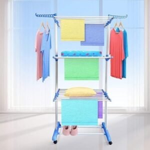 6-Tier Foldable Clothes Drying Rack With Wheels