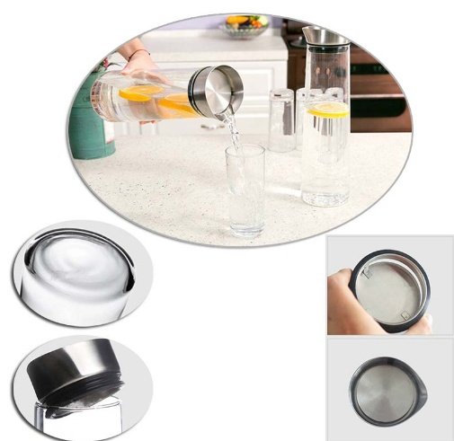 Thick glass juice jug Heat-resistant cold water cup large capacity cold water bottle - Image 4